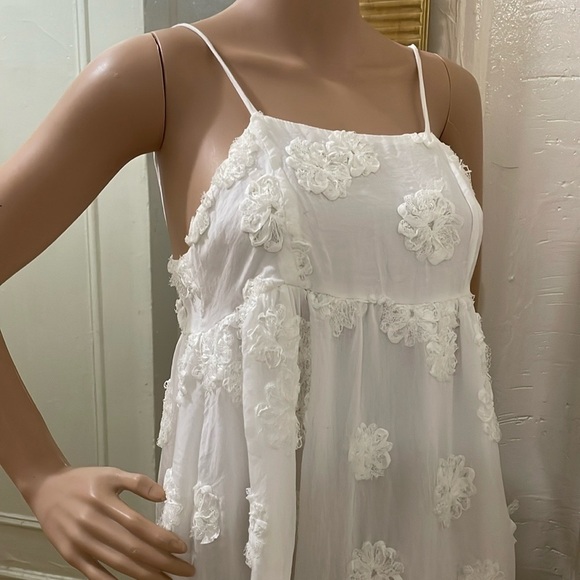 Pink Diamond White Textured Fabric maxi dress - Picture 8 of 13